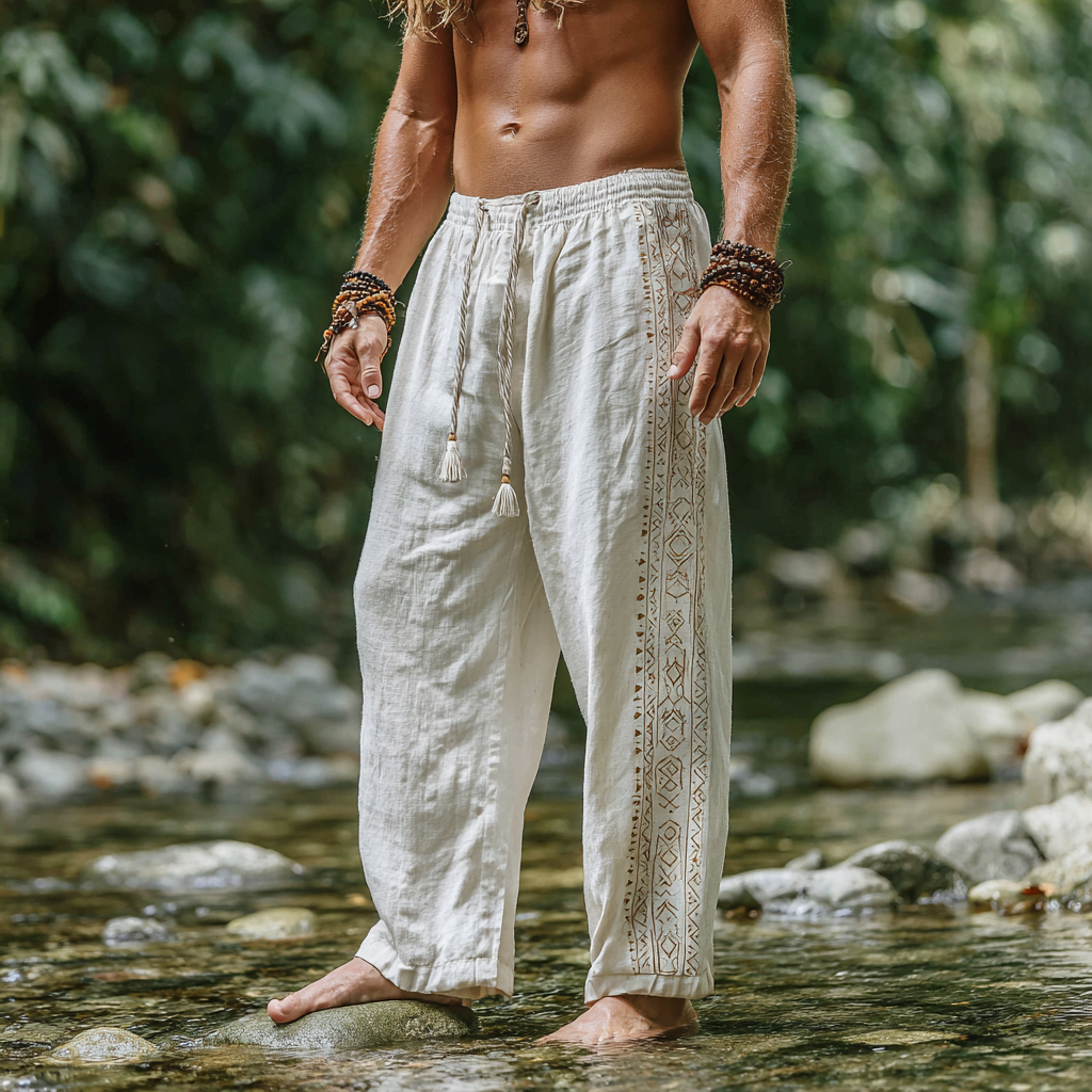 Men's Viking Summer Bohemian Tribal Casual Pants / Rvogue / Rvogue