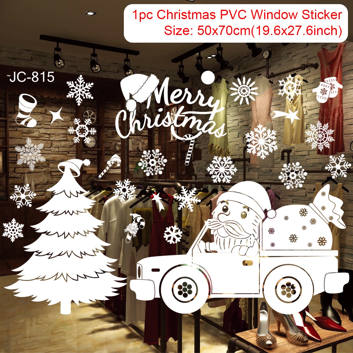 Tegooe Reusable Christmas Window Clings - Waterproof Static Decals for Home Decor