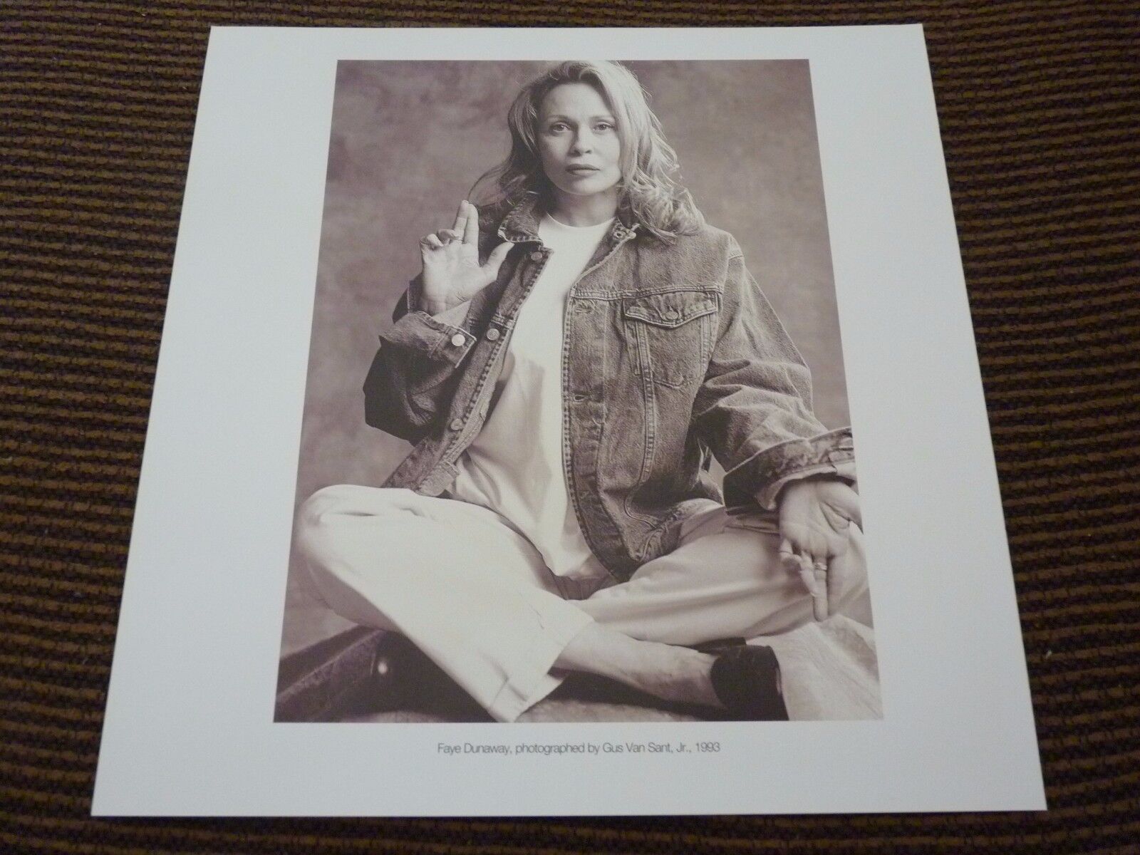 Single Page 2 Sided Faye Dunaway Connie Nielson Coffee Table Book Photo Poster painting