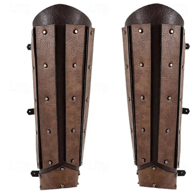 Retro Vintage Medieval Leg Brace Boot Covers Leg Guards Fancy Dress Men's Unisex Viking Carnival Masquerade Performance Stage Renaissance Fair Adults' Legguards