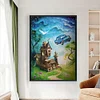 (Big Size)Fairy Tale House - 11CT Stamped Cross Stitch 50*70cm/19.69*27.56in