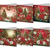 (US Only)6PCS DIY Diamond Art Greeting Cards Congratulations Card & Gift (Christmas Tree)
