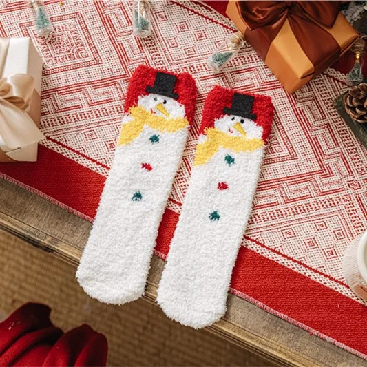 Unisex Christmas Cute Gift Coral Fleece Non-slip Socks