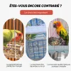 Mangeoire &agrave; oiseaux transparente automatique sans d&eacute;versement pour perruches
