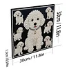 (30x30cm)DIY Pearl Painting Framed Puppy Handmade Pearl Material Art Kit Living Room Decor