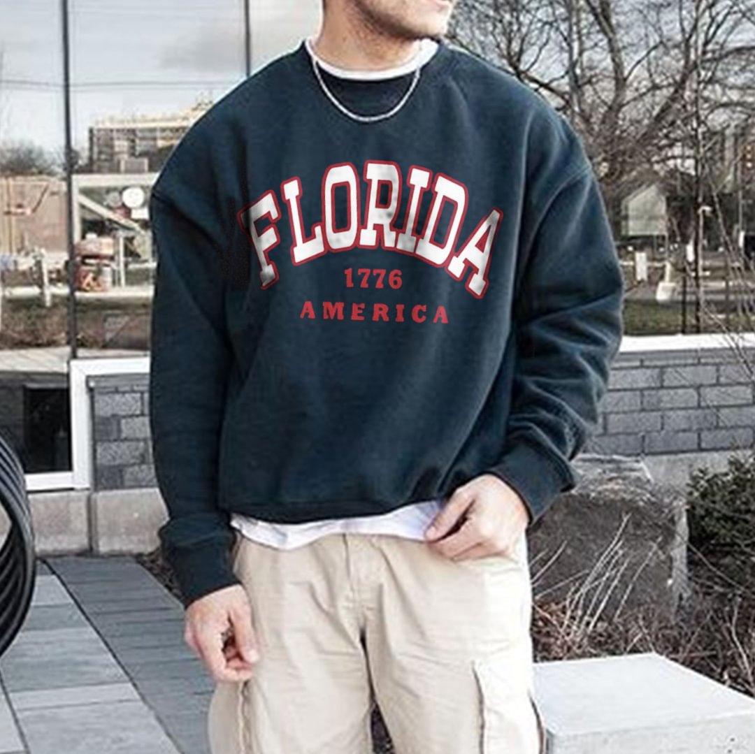 Retro Men's Florida Print Sweatshirt