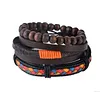 Leather Bracelet Men Multilayer Bead Bracelet Punk Wrap Bracelets for Women Vintage punk Men Jewelry