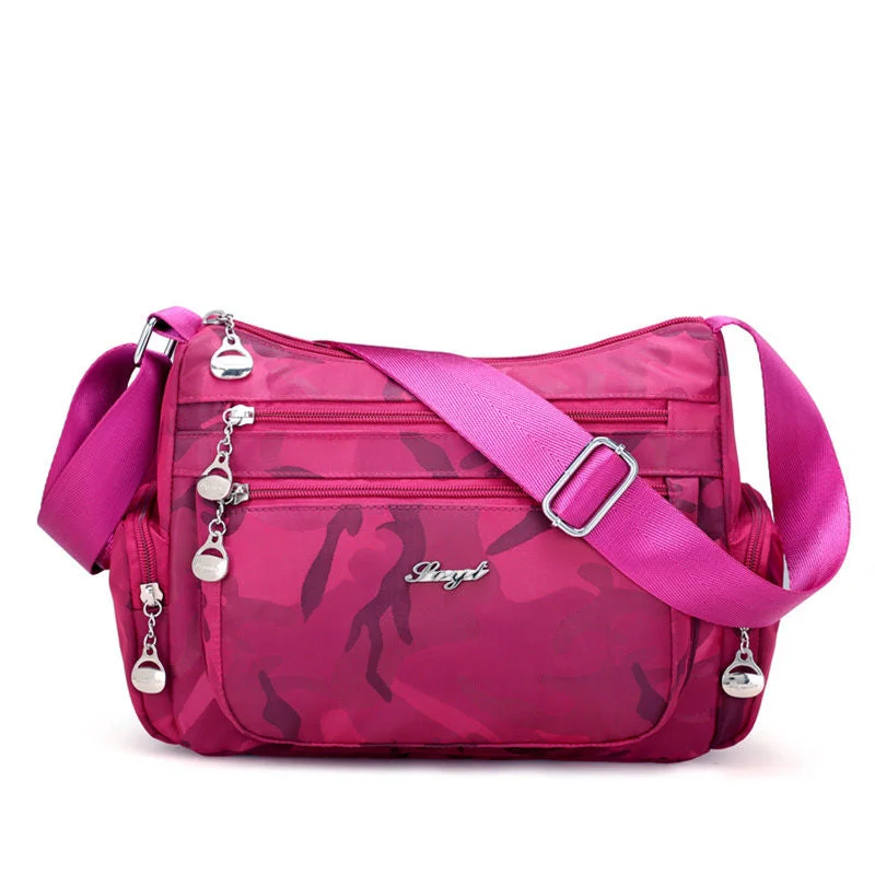 Women's Classic Nylon Bags Multifunctional Zipper Crossbody Bags
