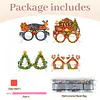 DIY Diamond Painting Christmas Glasses Frame No Lens 4pcs(Christmas Tree)