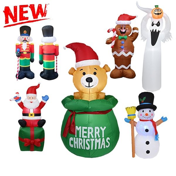 Indoor/outdoor Christmas Decoration Outdoor Inflatable Santa Claus with LED Lights Giant Courtyard Party Decoration Multiple Styles Optional - Shop Trendy Women's Fashion | TeeYours