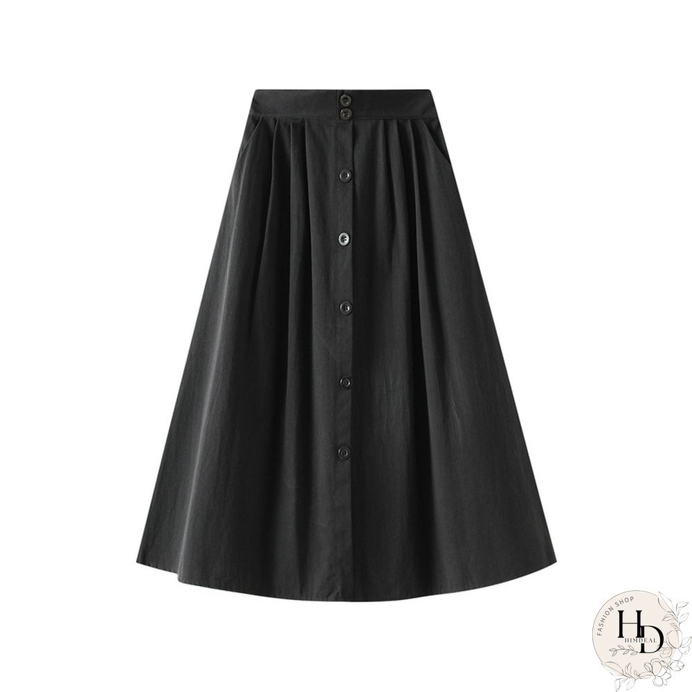 S-Xl Ladies Denim Button Ruffle High Waist Long Skirt Dress Casual Elegant Loose Outwear A Line Dress Kleid