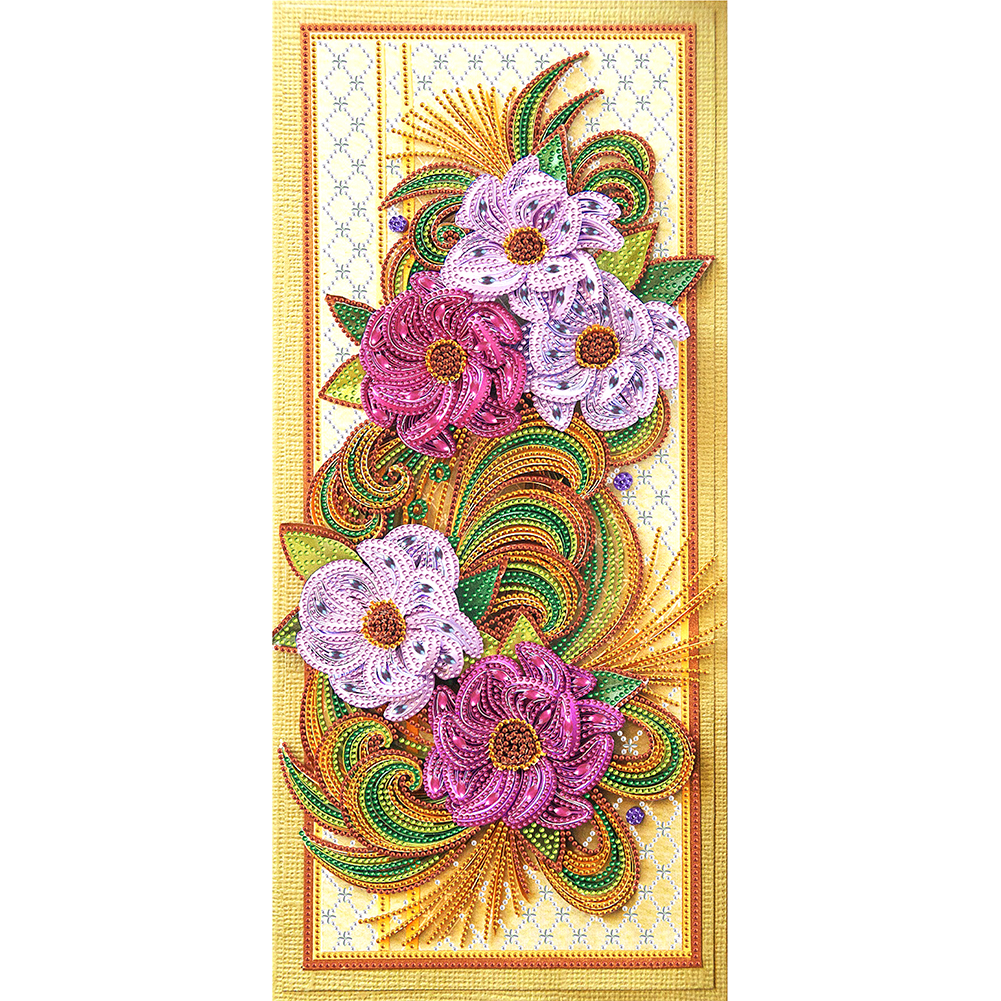 

Flower Quiling Paper - Special Shaped Diamond Painting - 30*60CM (Big Size), 501 Original