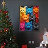 Diamond Painting-DIY Full Round Drill Colourful Cats