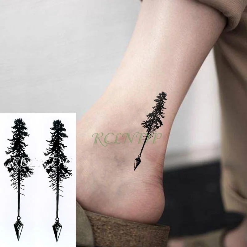 Waterproof Temporary Tattoo Sticker coconut tree Fake Tatto Flash Tatoo Tatouage Wrist Foot Hand For Girl Women Men