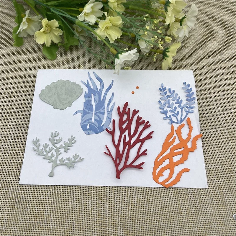 Sea creatures lace card Metal Cutting Dies Stencils For DIY Scrapbooking Decorative Embossing Handcraft Die Cutting Template