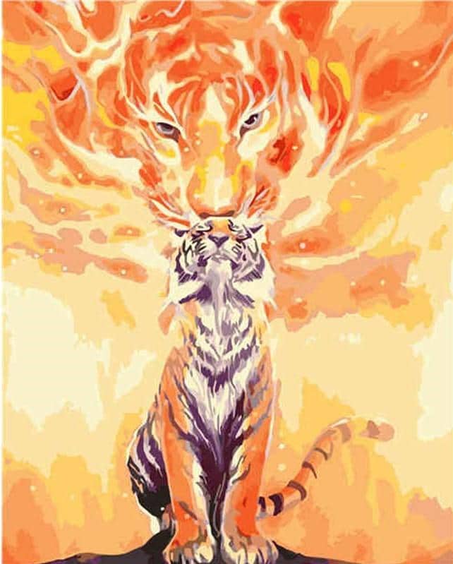

Flame Tiger – Paint By Numbers - 40*50CM, 501 Original