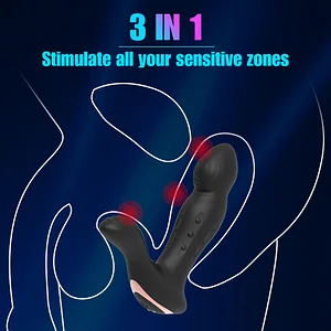 Pearls Pleasure 3-in-1 Wiggling Thrusting And Vibrating Prostate Massager