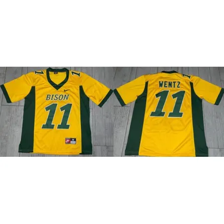 Men's North Dakota State Bison Active Player Custom Yellow Stitched Football Jersey