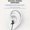 BT Neckband Hearing Aids Earphones Rechargeable Neckband Hearing Amplifier with Noise Cancelling for Men Women Seniors Hearings Loss