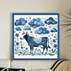 (Multi-Style) Blue And White Porcelain Animal-11CT Stamped Cross Stitch 40*40cm