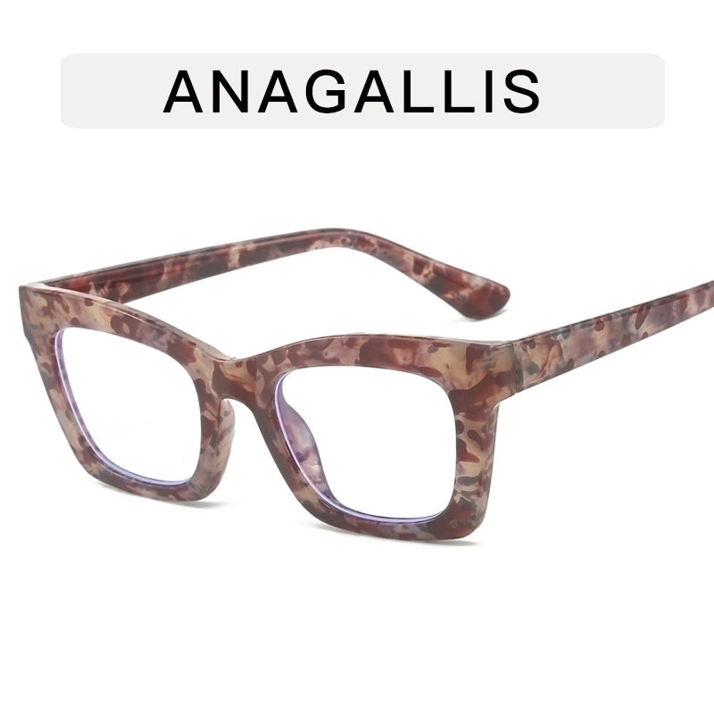 Minimalist Marble Color Block Ac Square Full Frame Optical Glasses