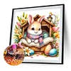 Diamond Painting -DIY Full Round Drill Easter Egg Animals(40*40CM）