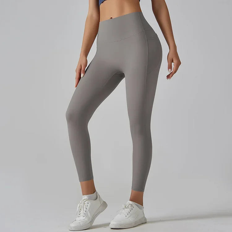 High Waisted Tummy Control Side Pocket Shaping Training Leggings