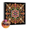 Schwarzes Gold, Mandala-Blumenornament, speziell geformte 5D-DIY-Teilbohrer, Diamanten, Punkte, Edelstein-Kunstsets mit Rahmen, Diamanten, Gem&auml;lde, Ed