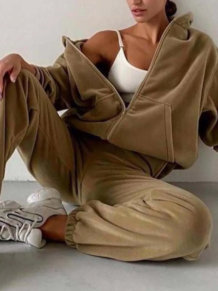 Stylish casual sweater suit