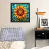 Diamond Painting-DIY Full Round Drill Stained Glass Sunflower