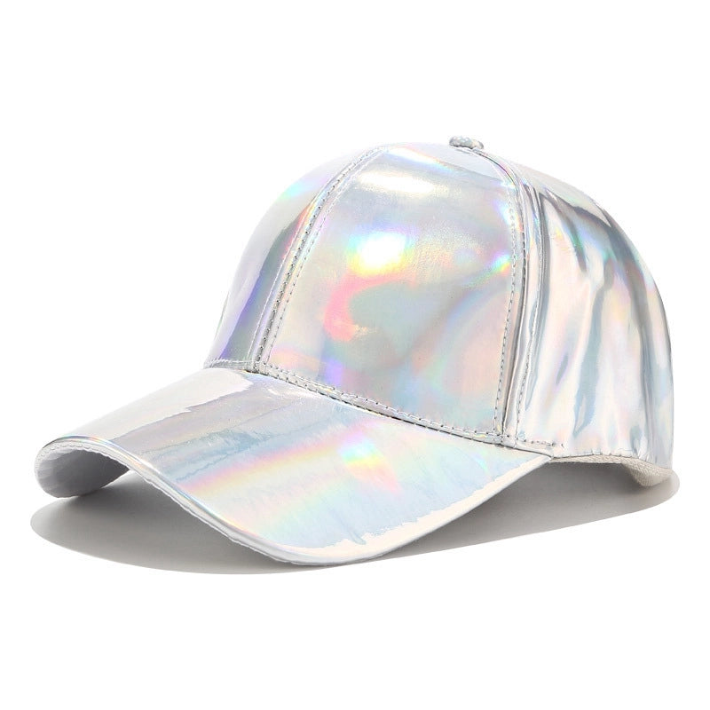 New Light Laser Baseball Cap Men’s Street Trendy PU Cap Women’s Hot Hat
