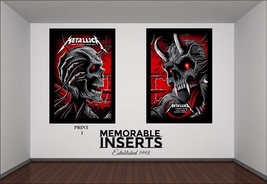 METALLICA - 2017 DENMARK TOUR POSTER SET - HIGH GLOSS Photo Poster painting POSTERS