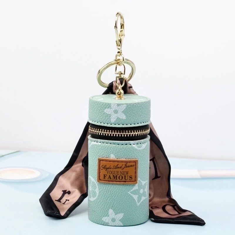 Modern Style Geometric Pu Leather Metal Women’s Bag Pendant Keychain 1 Piece