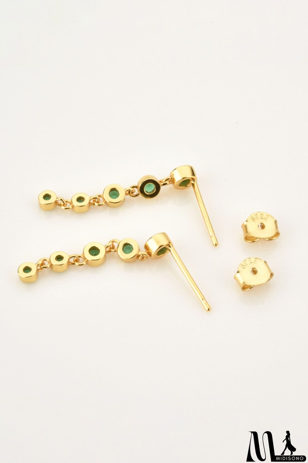 MidiSono - Inlaid Zircon 925 Sterling Silver Earrings