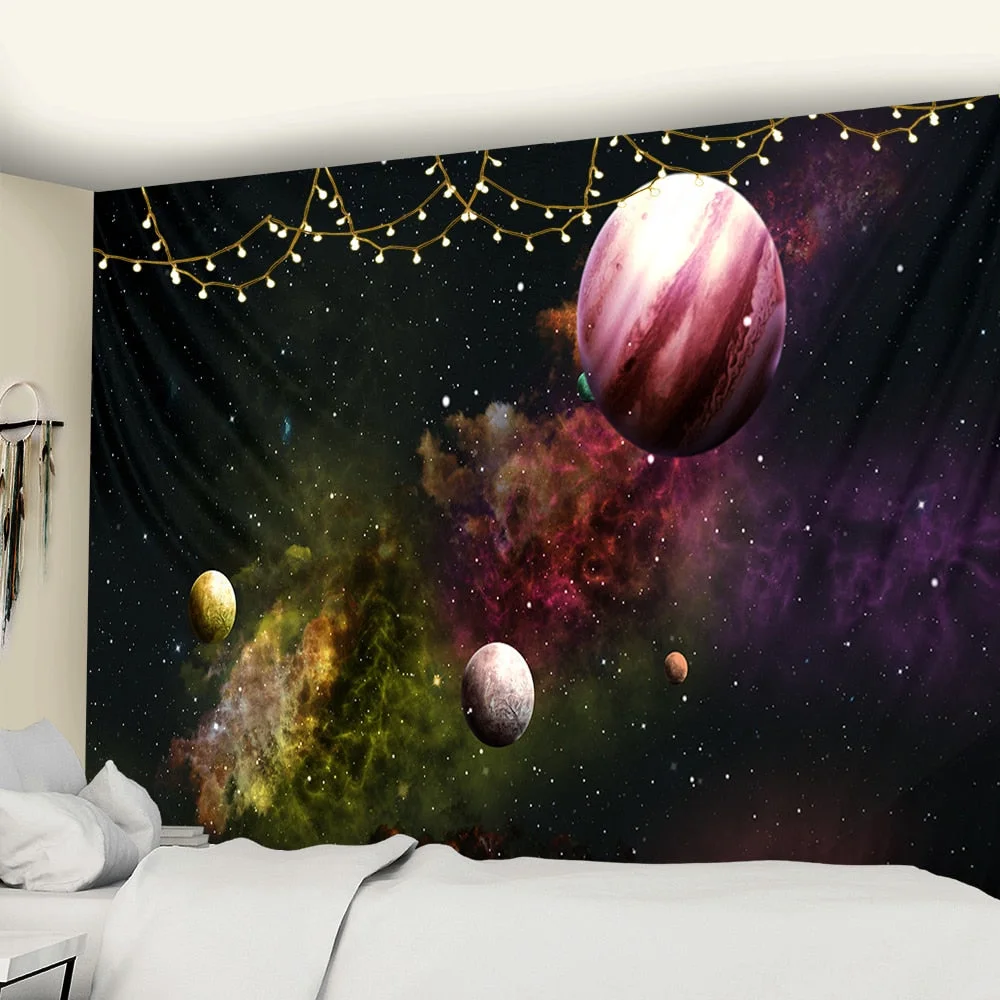 Tapestry psychedelic pattern yoga throw beach throw carpet Hippie Home Decor Wall Tapestry Blanket Galaxy Hanging Wall Tapestry