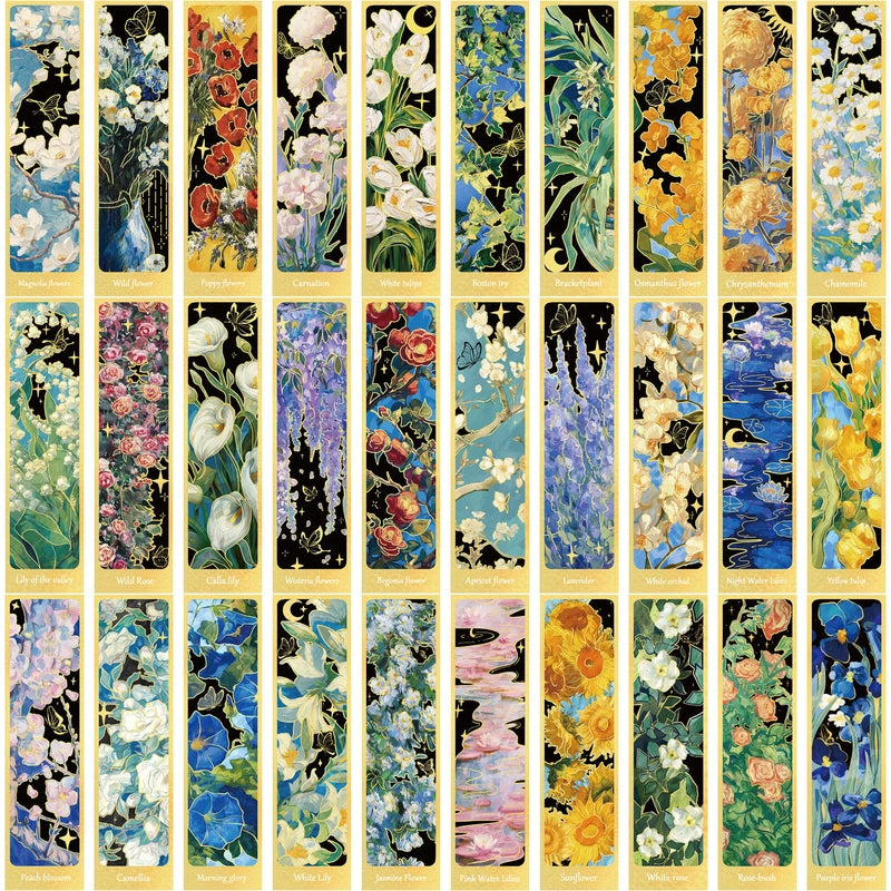 1 Set Flower Learning Paper Minimalist Bookmark