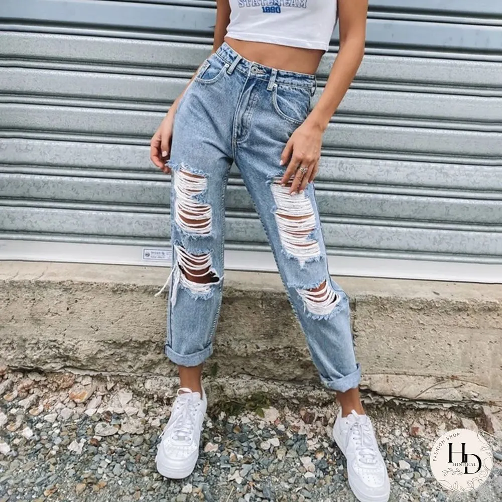 Fashion Casual Ripped Jeans