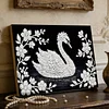uk.everydayedeals DIY Pearl Painting With Frame - Handmade Self-Adhesive Pearls - Swan(20*30cm)