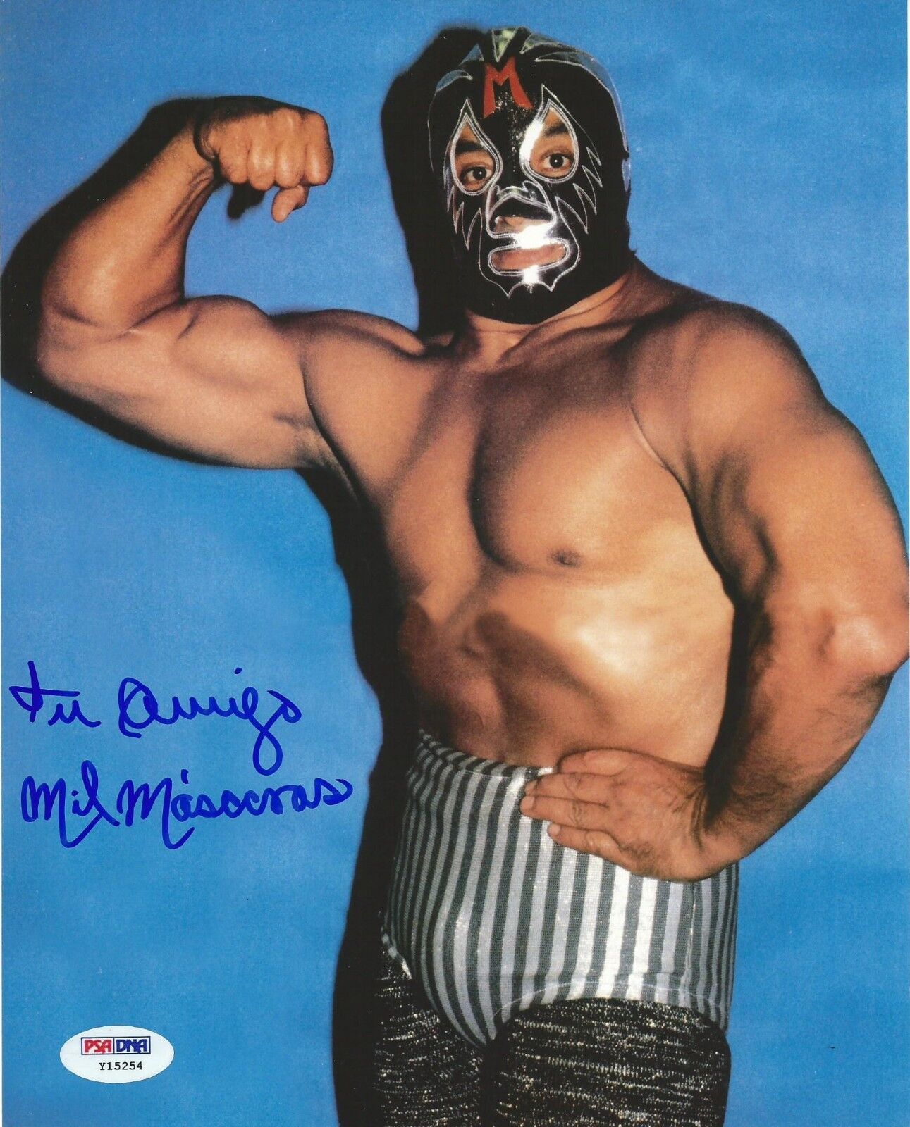 Mil Mascaras Signed WWE 8x10 Photo Poster painting PSA/DNA COA Pro Wrestling Picture Autograph