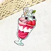 Strawberry Ice Cream Fridge Magnet Cross Stitch Kit Gifts tapestrymarket
