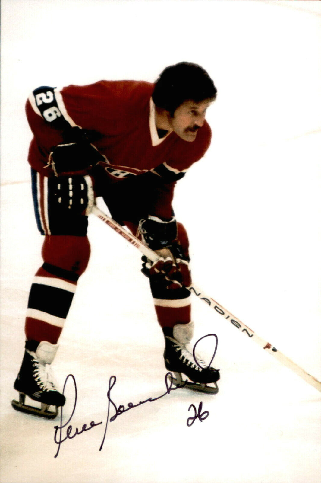 Pierre Bouchard SIGNED autographed 4x6 Photo Poster painting MONTREAL CANADIENS