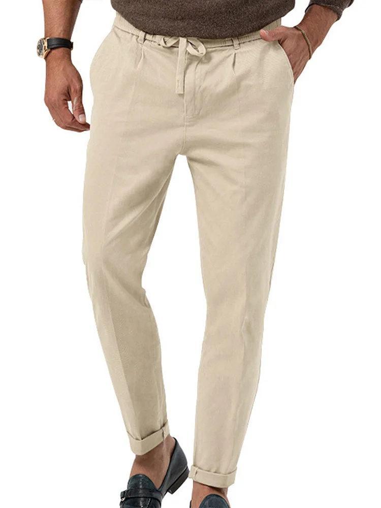 Men's Casual And Versatile Everyday Solid Color Trousers