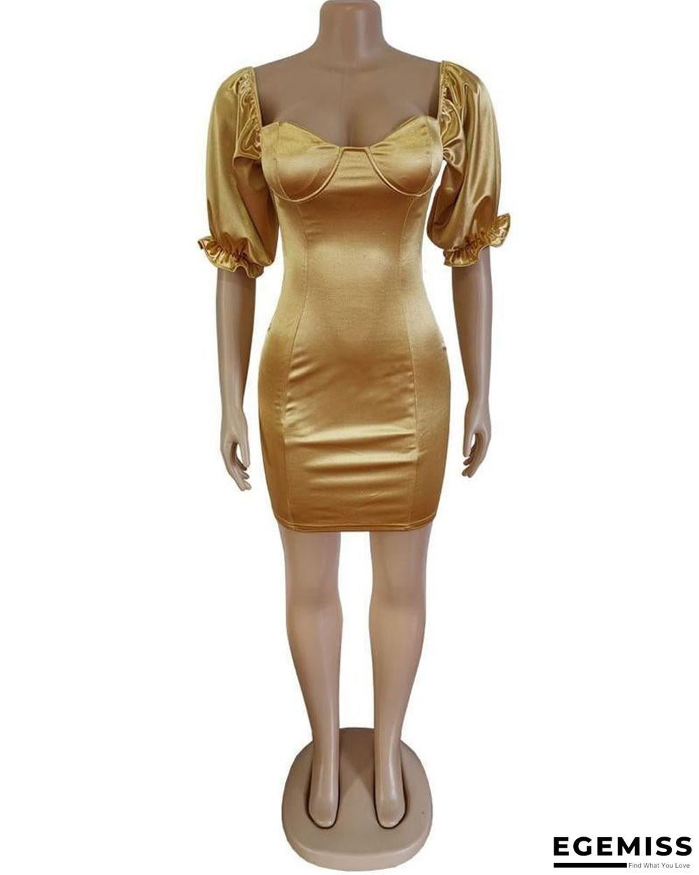 Solid Open Back Bodycon Dress | EGEMISS