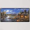 Riverside Lodge - Round Drill Diamond Painting - 80*40CM - Large Size