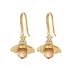  Yellow Bee Drop Earrings  925 Sterling Silver