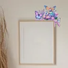 Holz Schmetterling Mädchen Blumen Tür Ecke Aufkleber - 5d DIY Handwerk Dekoration