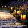 2 Pack Solar Lanterns Outdoor Waterproof Vintage Long Lasting Hangings Lamp 14x4inch Garden Yard Patio Deck Lighting for Outdoor Decor