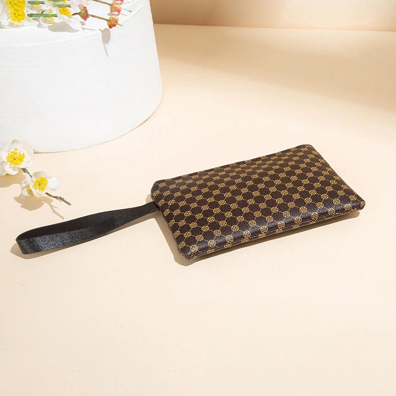 Women’s Stripe Solid Color Pu Leather Zipper Wallets