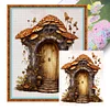 >SALE<Full Embroidery Cotton Thread 11CT Print Floral Mushroom Hut Cross Stitch50x60cm