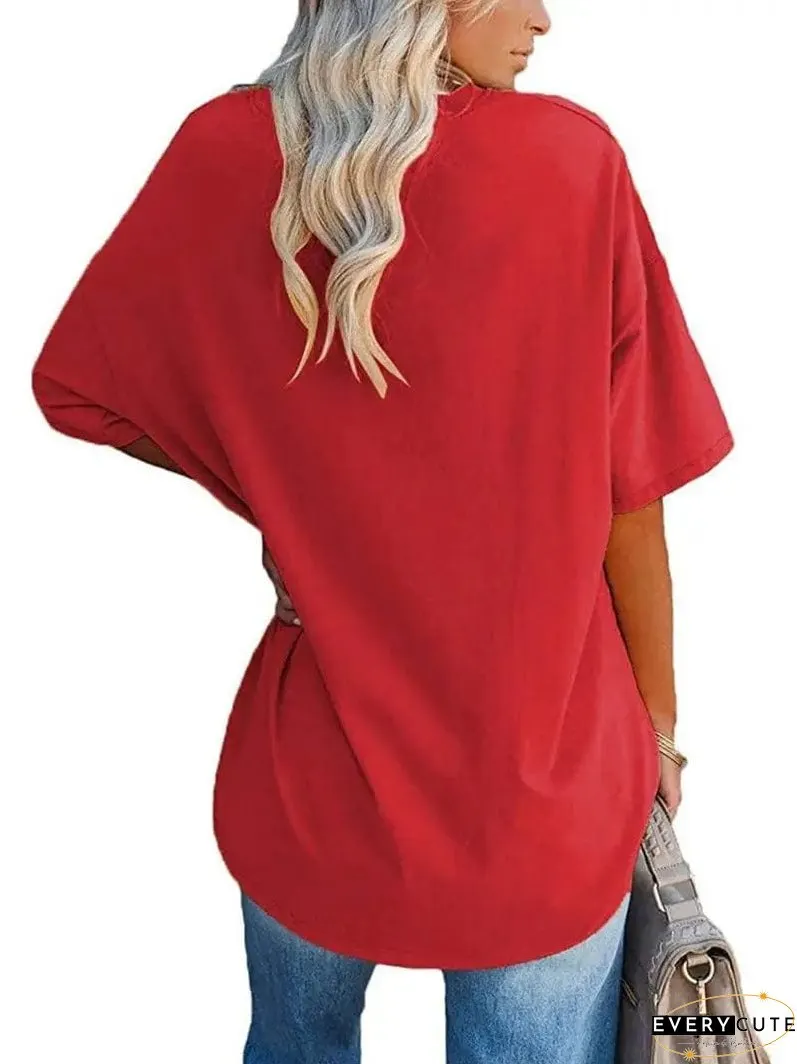 Loose Fit Casual Summer Tunic Top